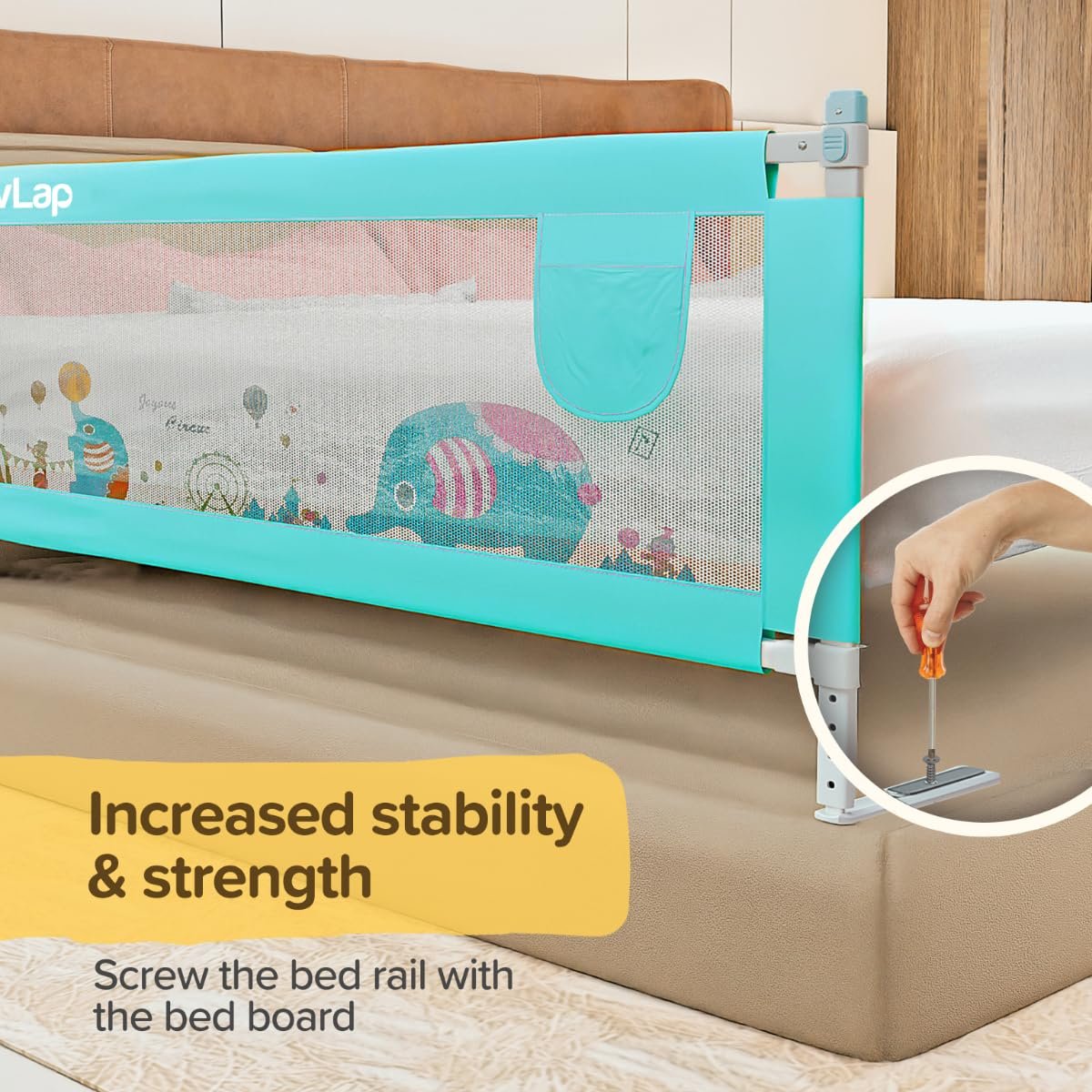 Luvlap Comfy Baby Bed Rail Guard - Image 10