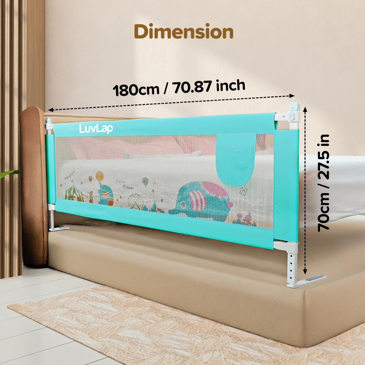 Luvlap Comfy Baby Bed Rail Guard - Image 9