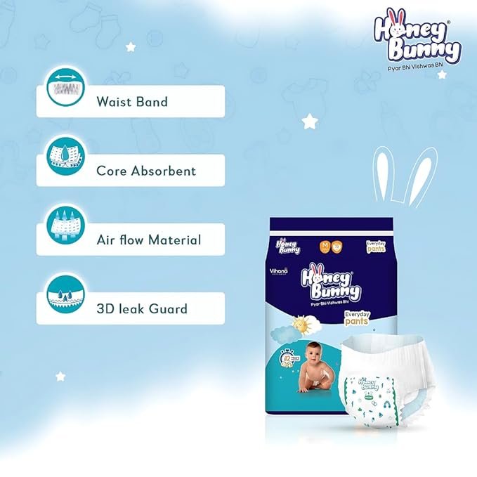 Honey Bunny Baby Diapers Pants- M - Image 4