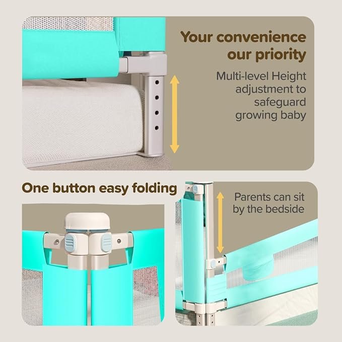 Luvlap Comfy Baby Bed Rail Guard - Image 2