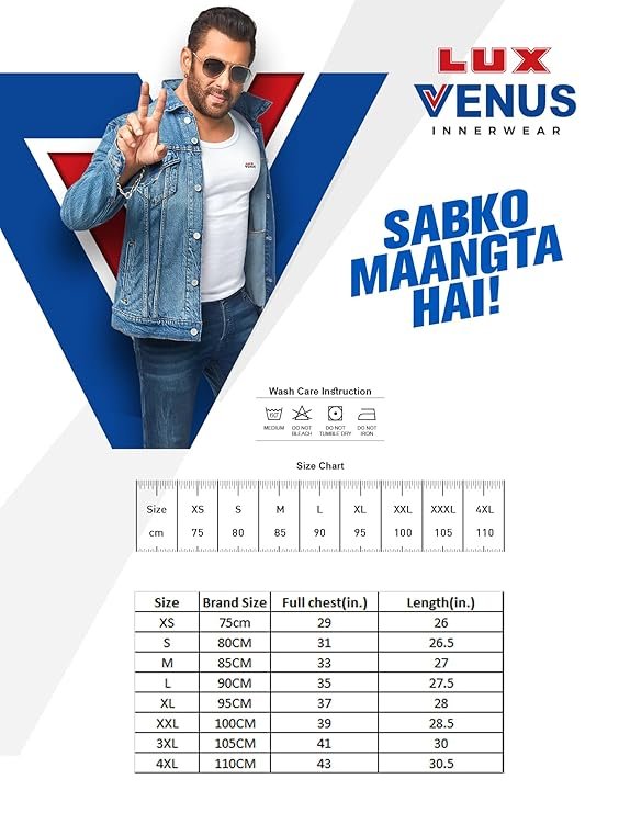 LUX VENUS Vest for Men White | 100% Cotton | Pack of 3 - Image 7