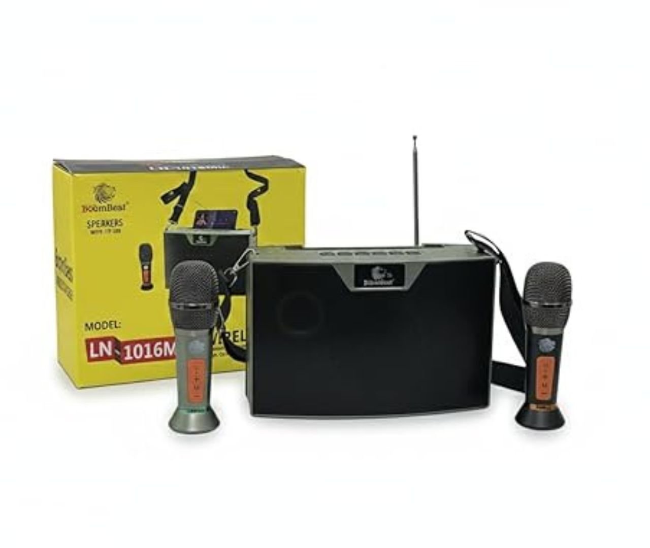 Portable Wireless Speaker with 2 Microphones