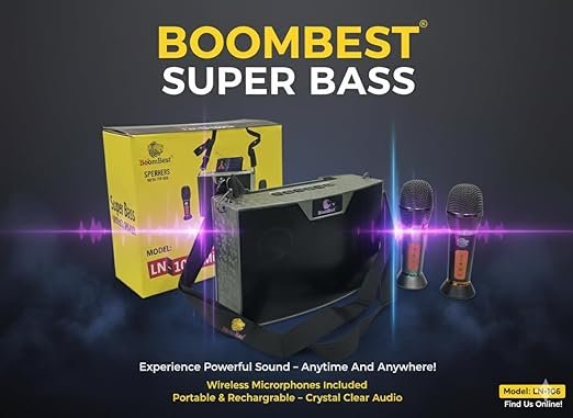 Portable Wireless Speaker with 2 Microphones - Image 2